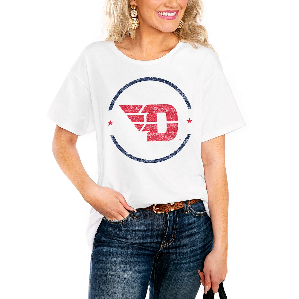 Women's White Dayton Flyers End Zone Easy T-Shirt