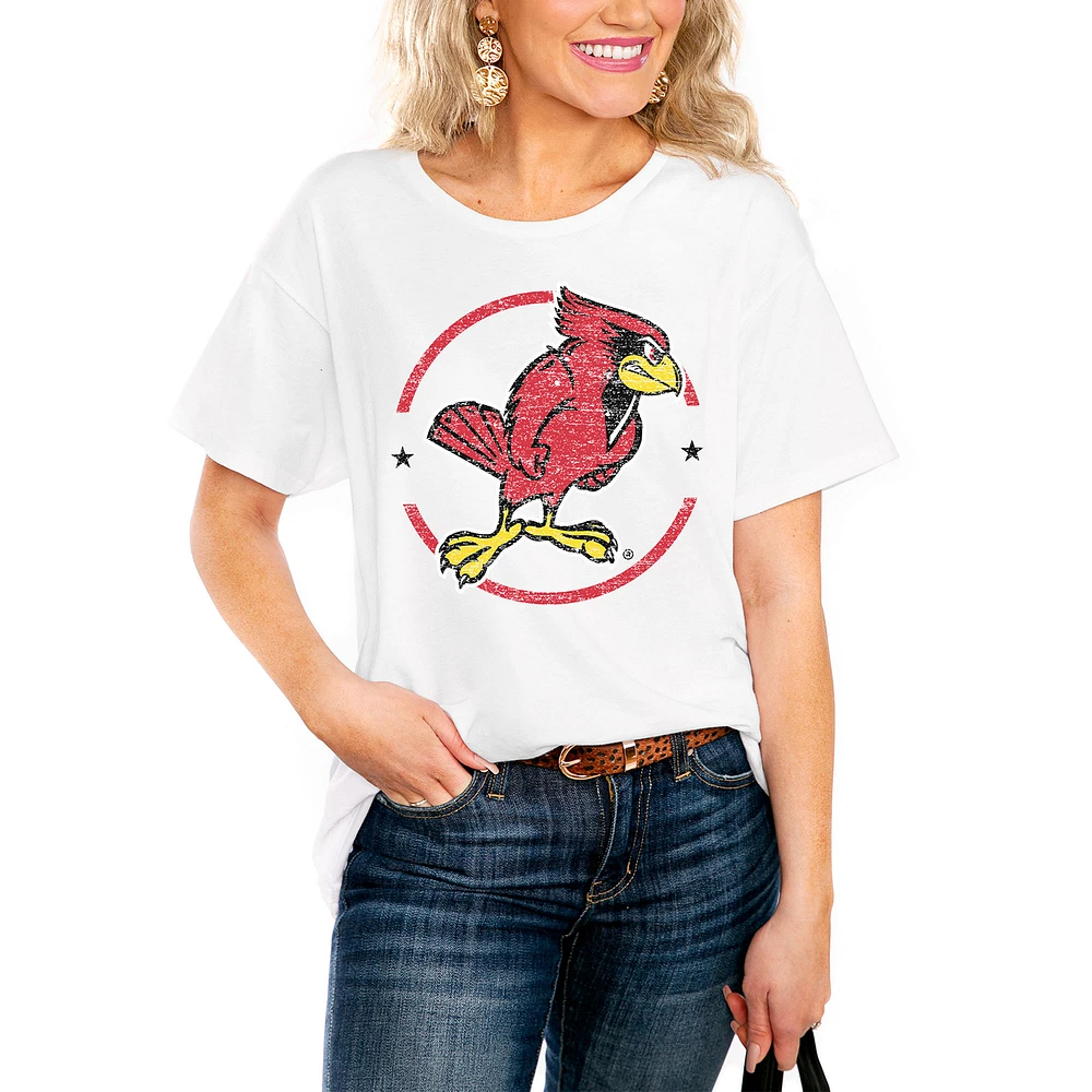 Women's White Illinois State Redbirds End Zone Easy T-Shirt