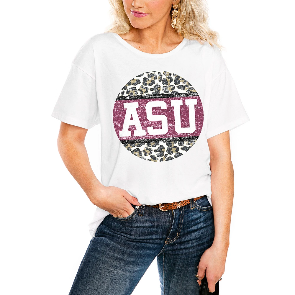 Women's White Arizona State Sun Devils Scoop & Score Easy T-Shirt