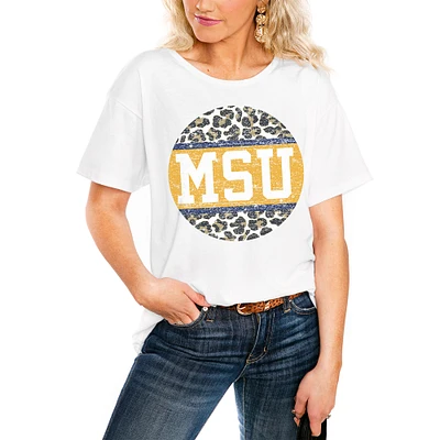Women's White Montana State Bobcats Scoop & Score Easy T-Shirt