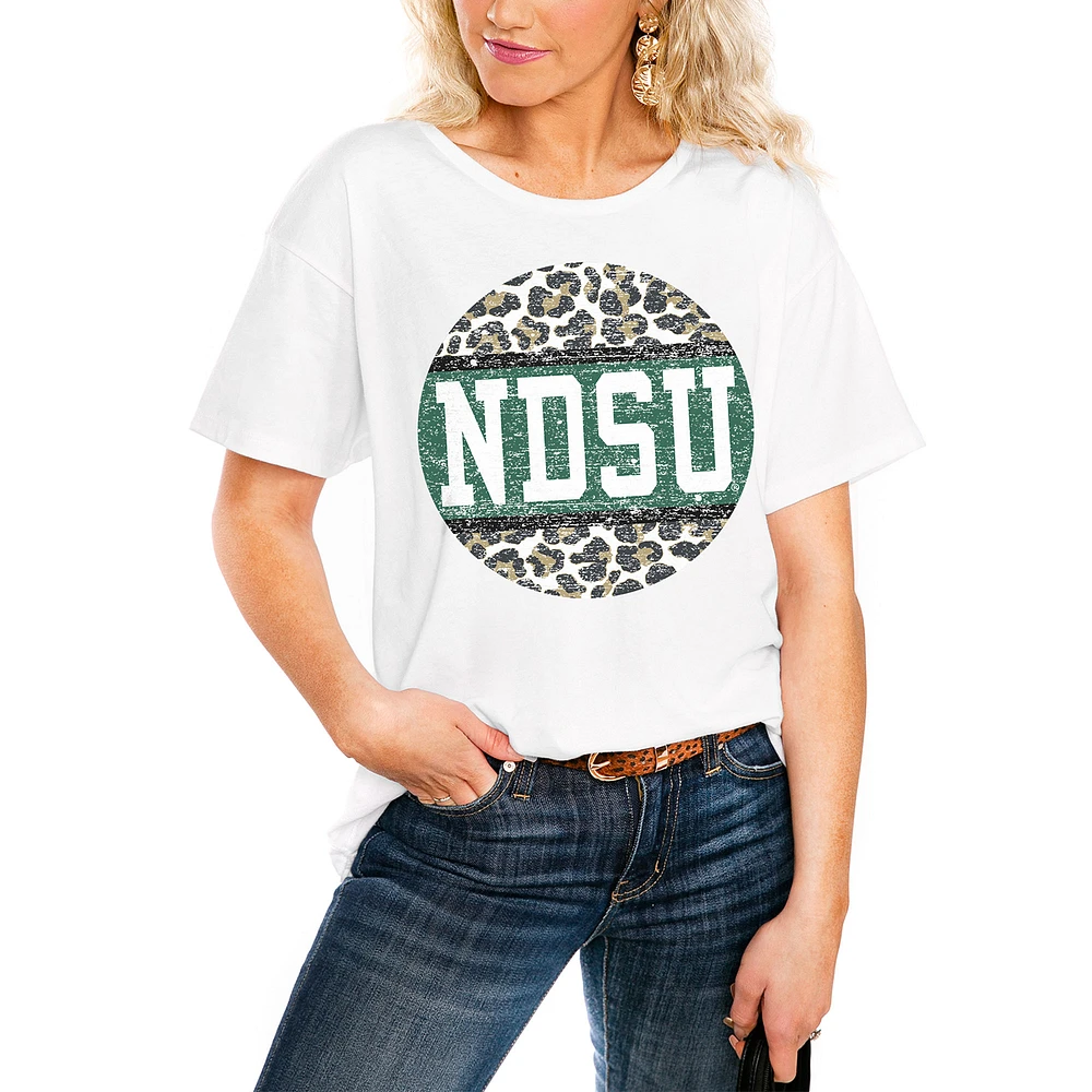 Women's White NDSU Bison Scoop & Score Easy T-Shirt
