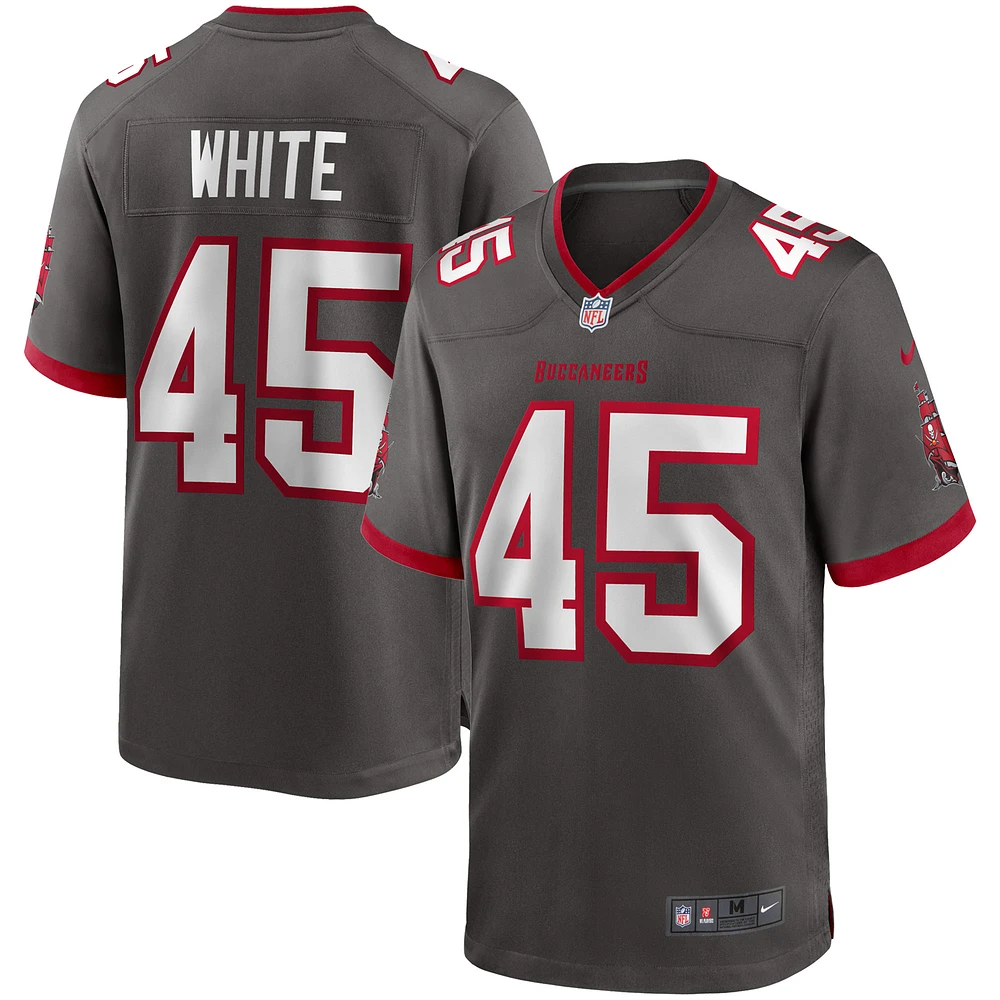 Men's Nike Devin White Pewter Tampa Bay Buccaneers Alternate Game Jersey