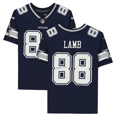 CeeDee Lamb Dallas Cowboys Autographed Navy Nike Limited Jersey