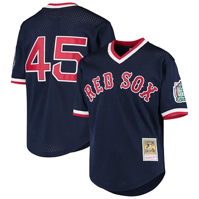 Youth Mitchell & Ness Pedro Martinez Navy Boston Red Sox Cooperstown Collection Mesh Batting Practice Jersey