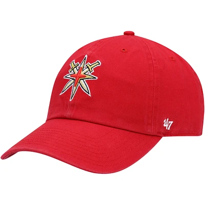 Men's '47 Red Vegas Golden Knights Clean Up Adjustable Hat