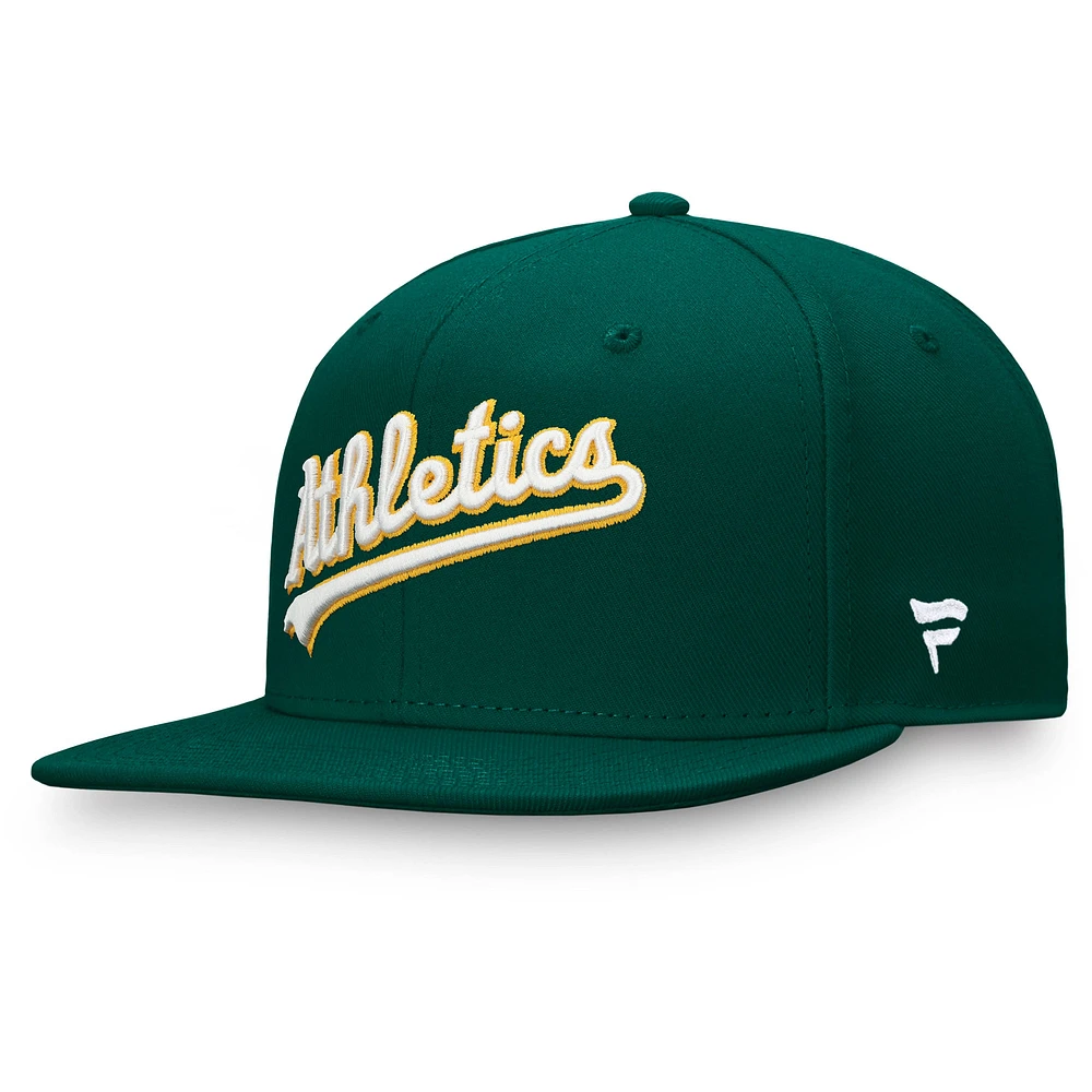 Men's Fanatics Green Oakland Athletics Team Core Fitted Hat