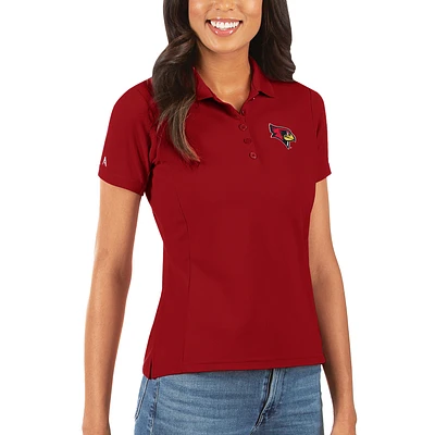 Women's Antigua Red Illinois State Redbirds Legacy Pique Polo