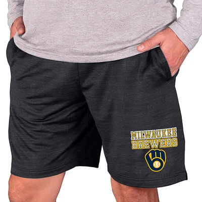 Men's Concepts Sport Charcoal Milwaukee Brewers Bullseye Knit Jam Shorts