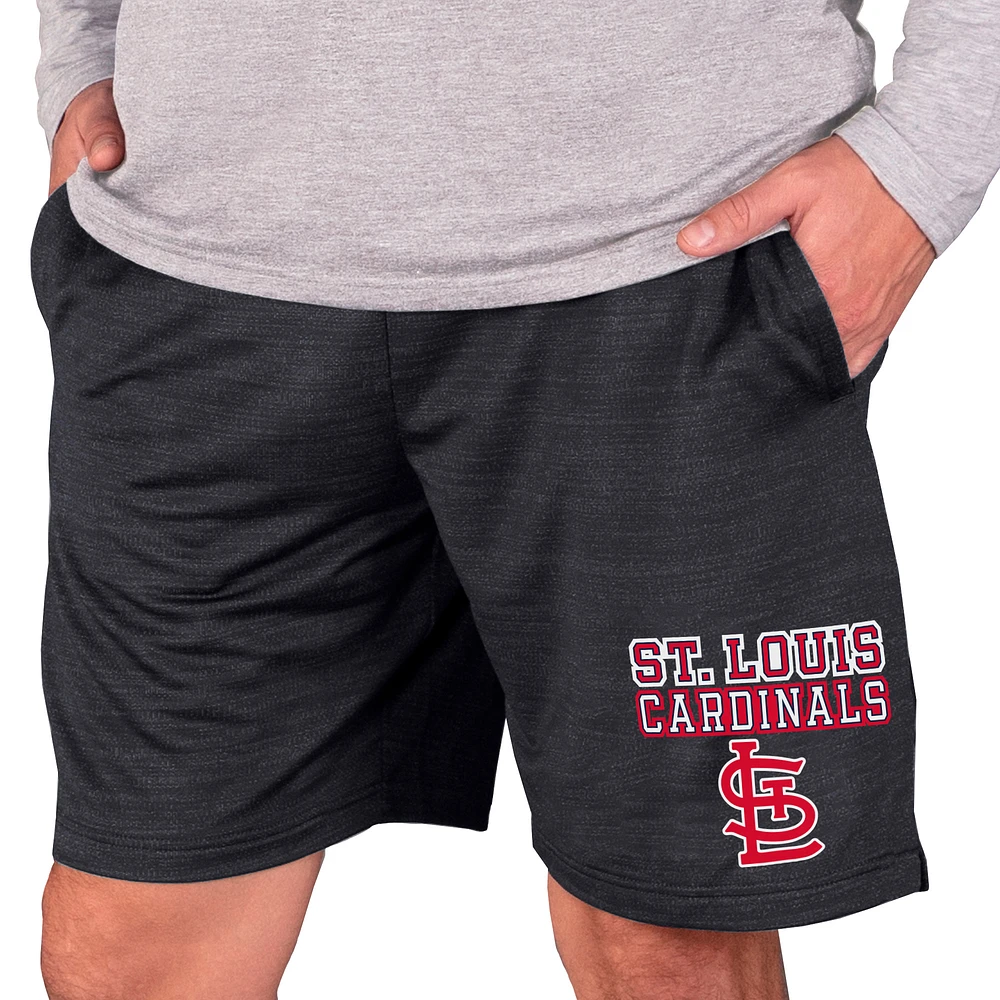 Men's Concepts Sport Charcoal St. Louis Cardinals Bullseye Knit Jam Shorts