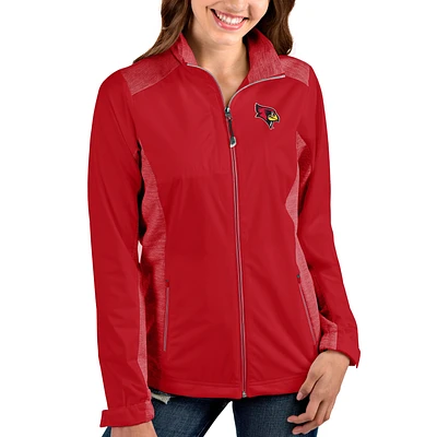 Women's Antigua Red Illinois State Redbirds Revolve Full-Zip Jacket