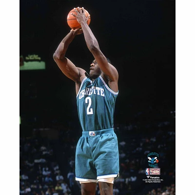 Larry Johnson Charlotte Hornets Unsigned Jump Shot Photograph