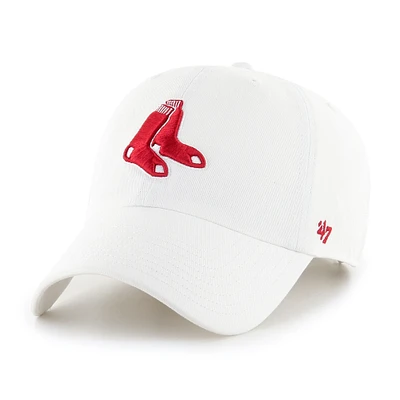 Men's '47 White Boston Red Sox Clean Up Adjustable Hat