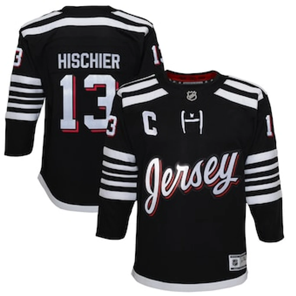 Youth Nico Hischier Black New Jersey Devils 2021/22 Alternate Premier Player