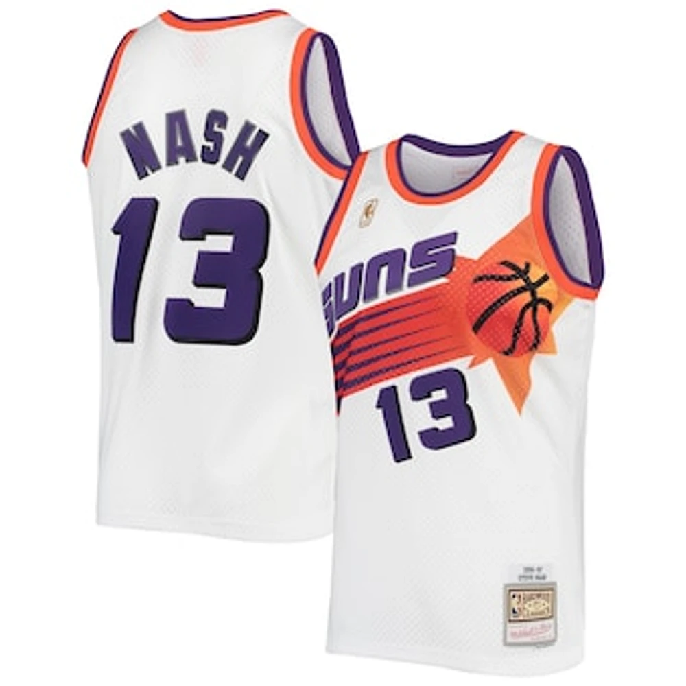 Men's Mitchell & Ness Steve Nash White Phoenix Suns 1996/97 Hardwood Classics Swingman Jersey