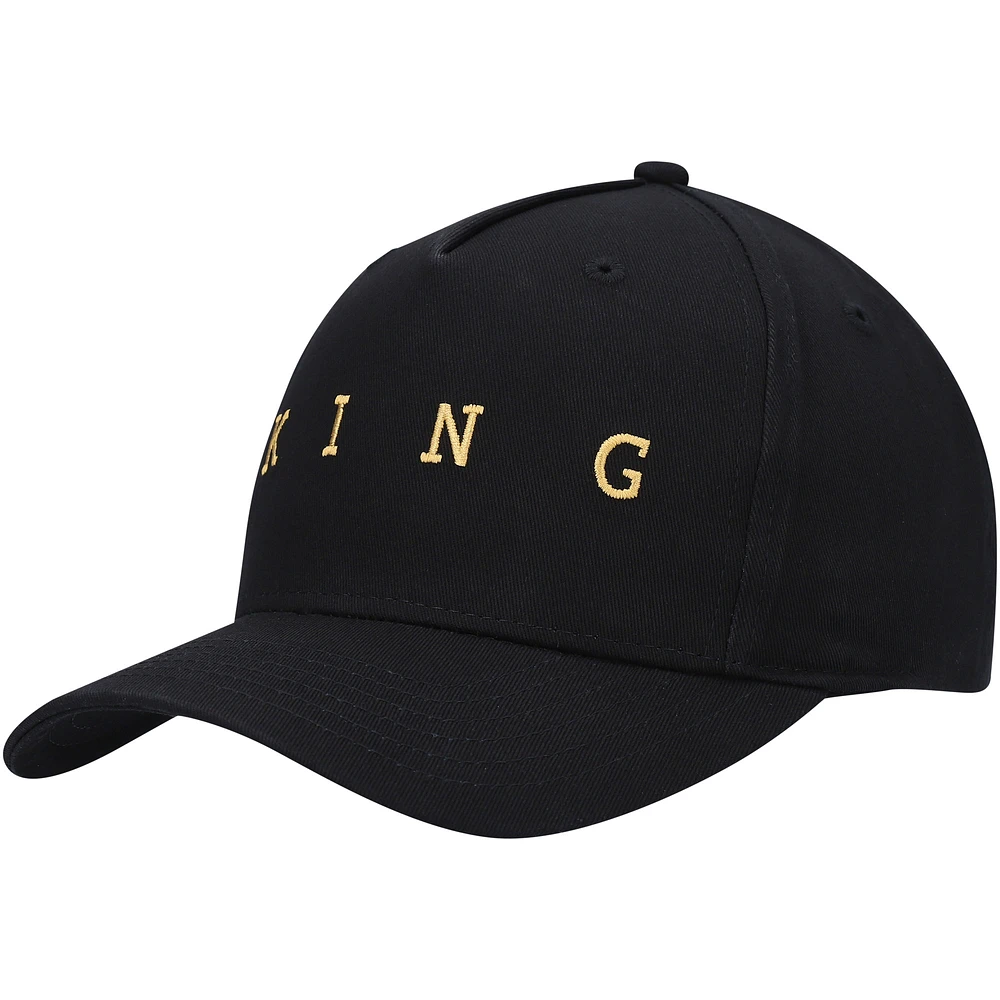 Men's King Apparel Black Tennyson Curved Peak Adjustable Hat