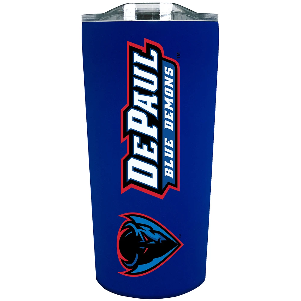 DePaul Blue Demons 18oz. Stainless Steel Soft Touch Tumbler