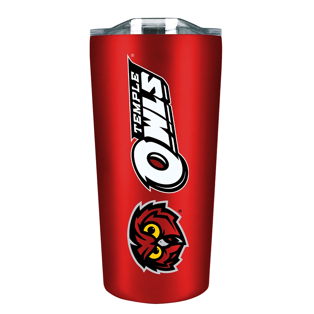 Temple Owls 18oz. Stainless Steel Soft Touch Tumbler