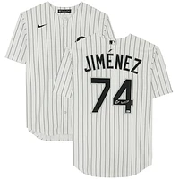 Eloy Jimenez Chicago White Sox Autographed White Pinstripe Nike Replica Jersey