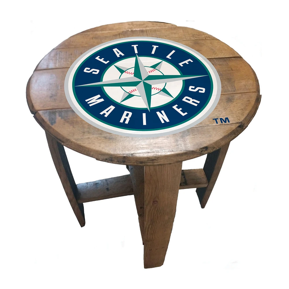 Imperial Seattle Mariners Oak Barrel Table