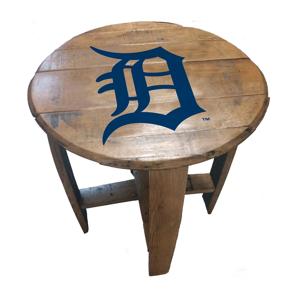 Imperial Detroit Tigers Oak Barrel Table