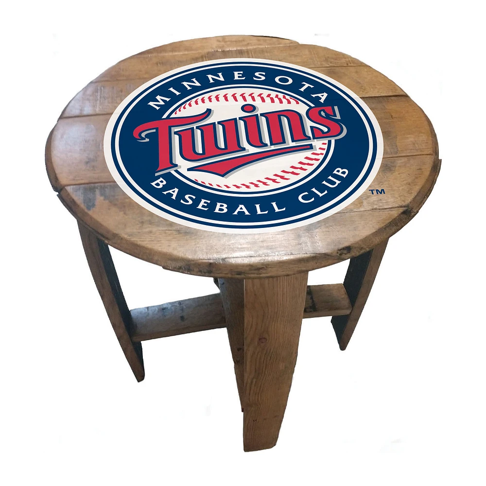 Imperial Minnesota Twins Oak Barrel Table