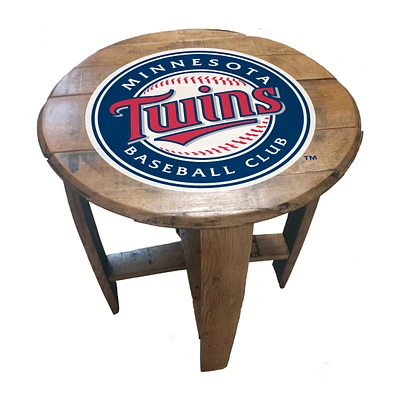 Imperial Minnesota Twins Oak Barrel Table