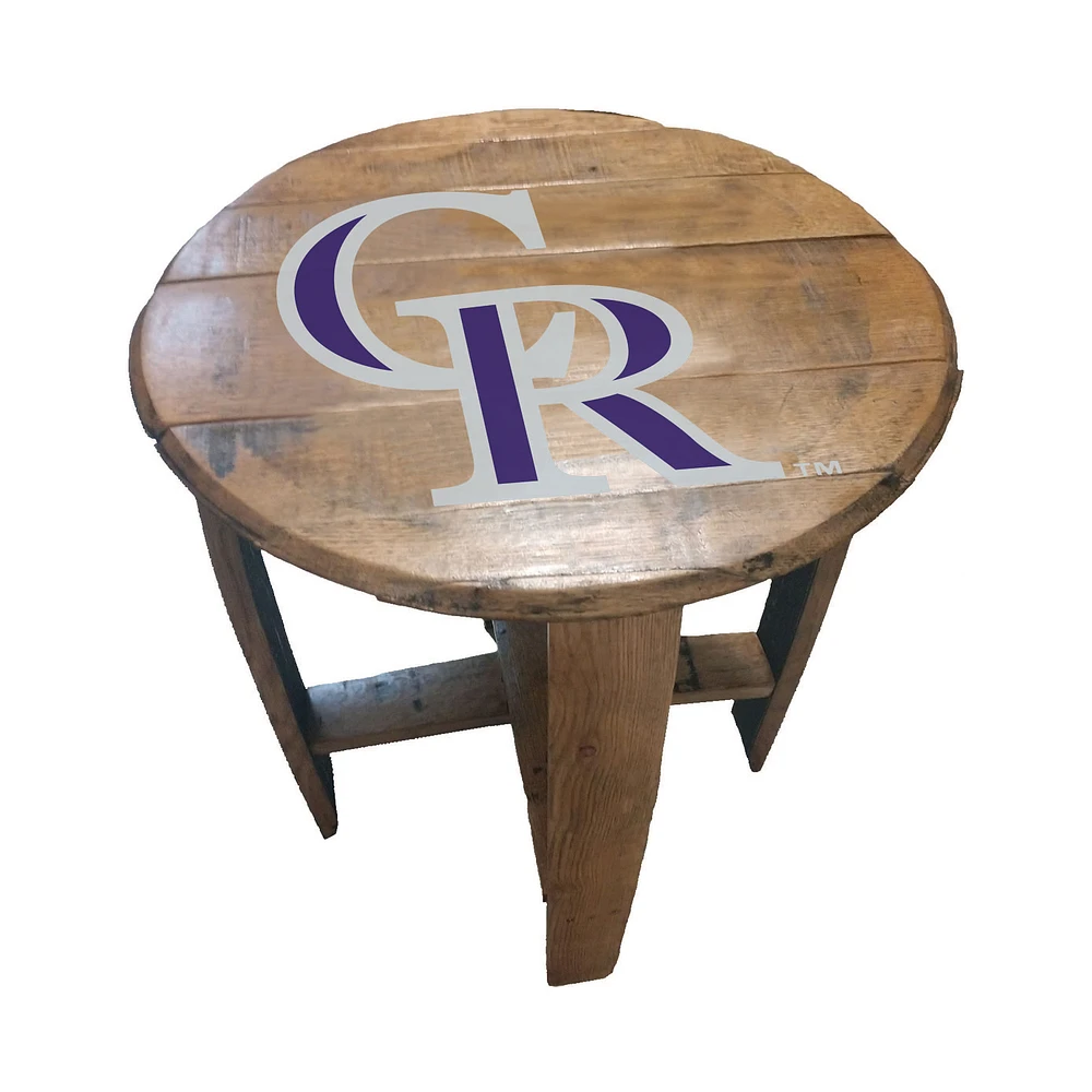 Imperial Colorado Rockies Oak Barrel Table