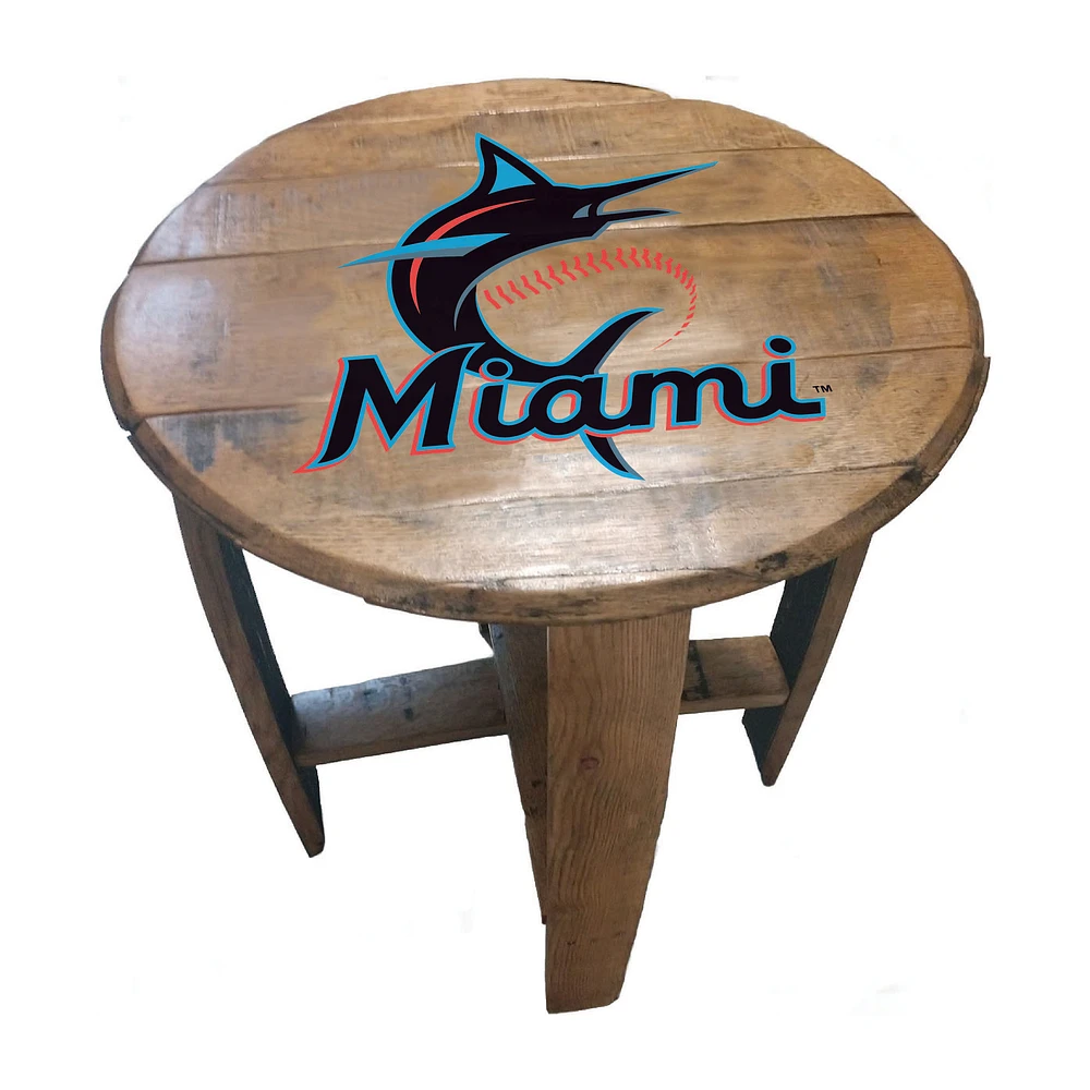 Imperial Miami Marlins Oak Barrel Table