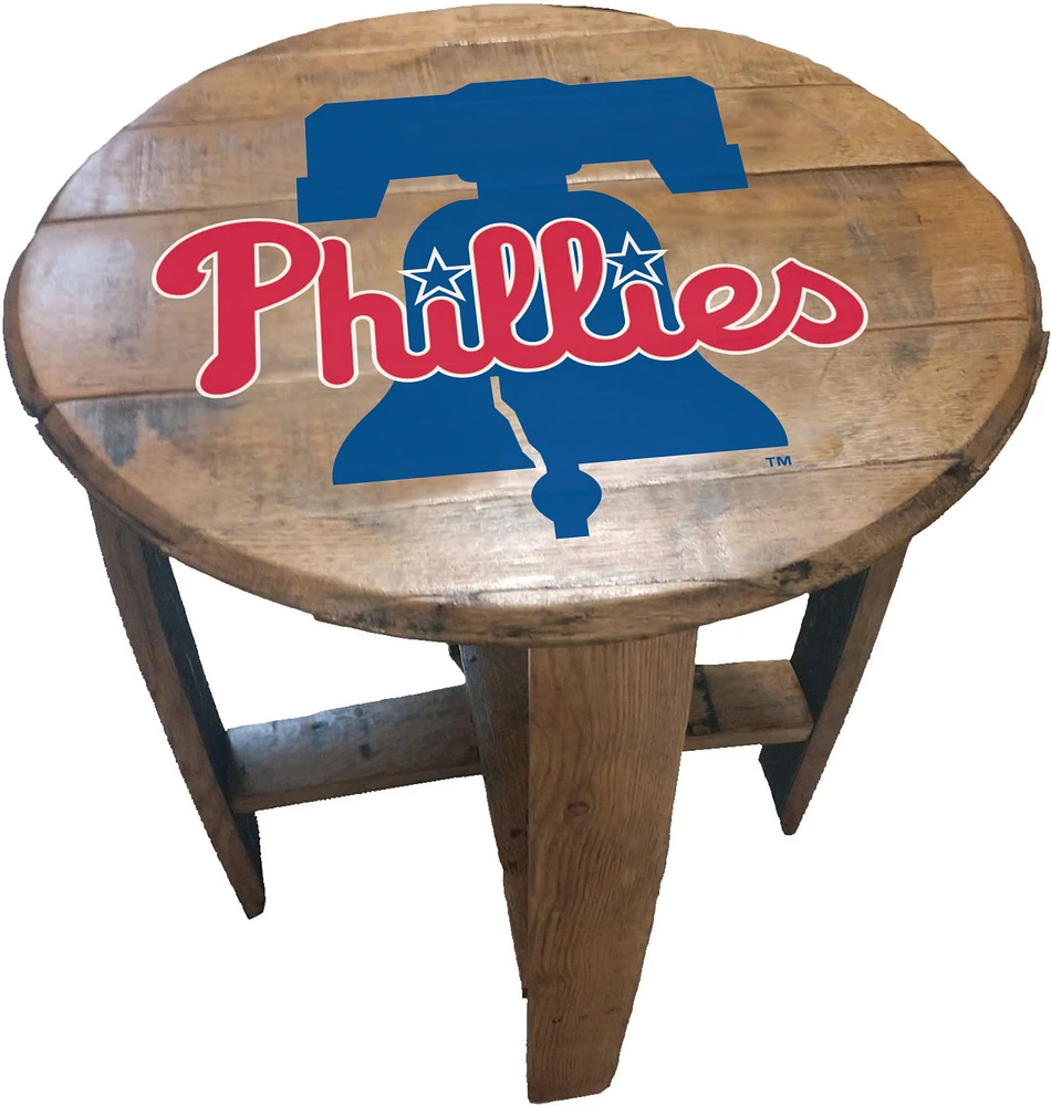 Imperial Philadelphia Phillies Oak Barrel Table
