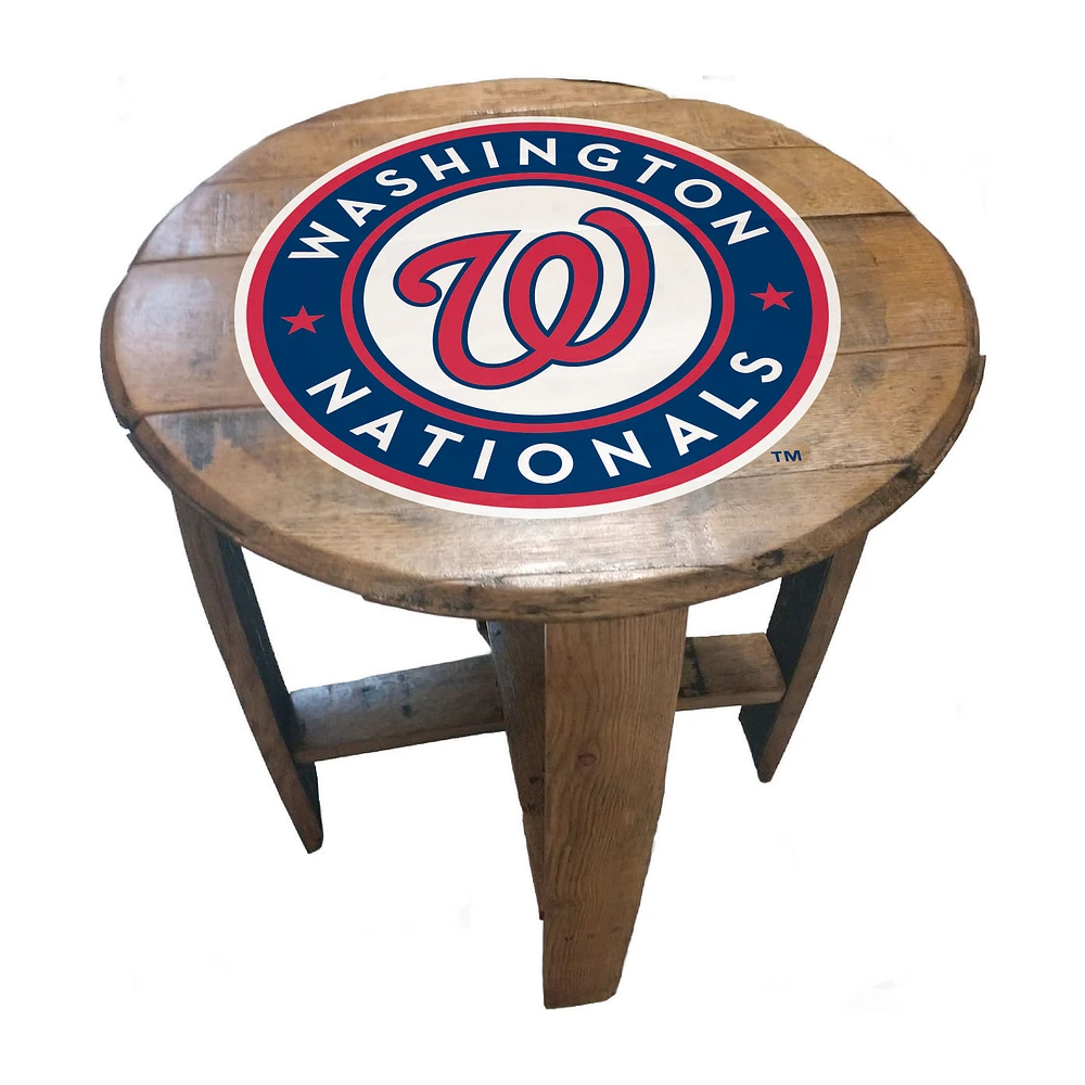 Imperial Washington Nationals Oak Barrel Table
