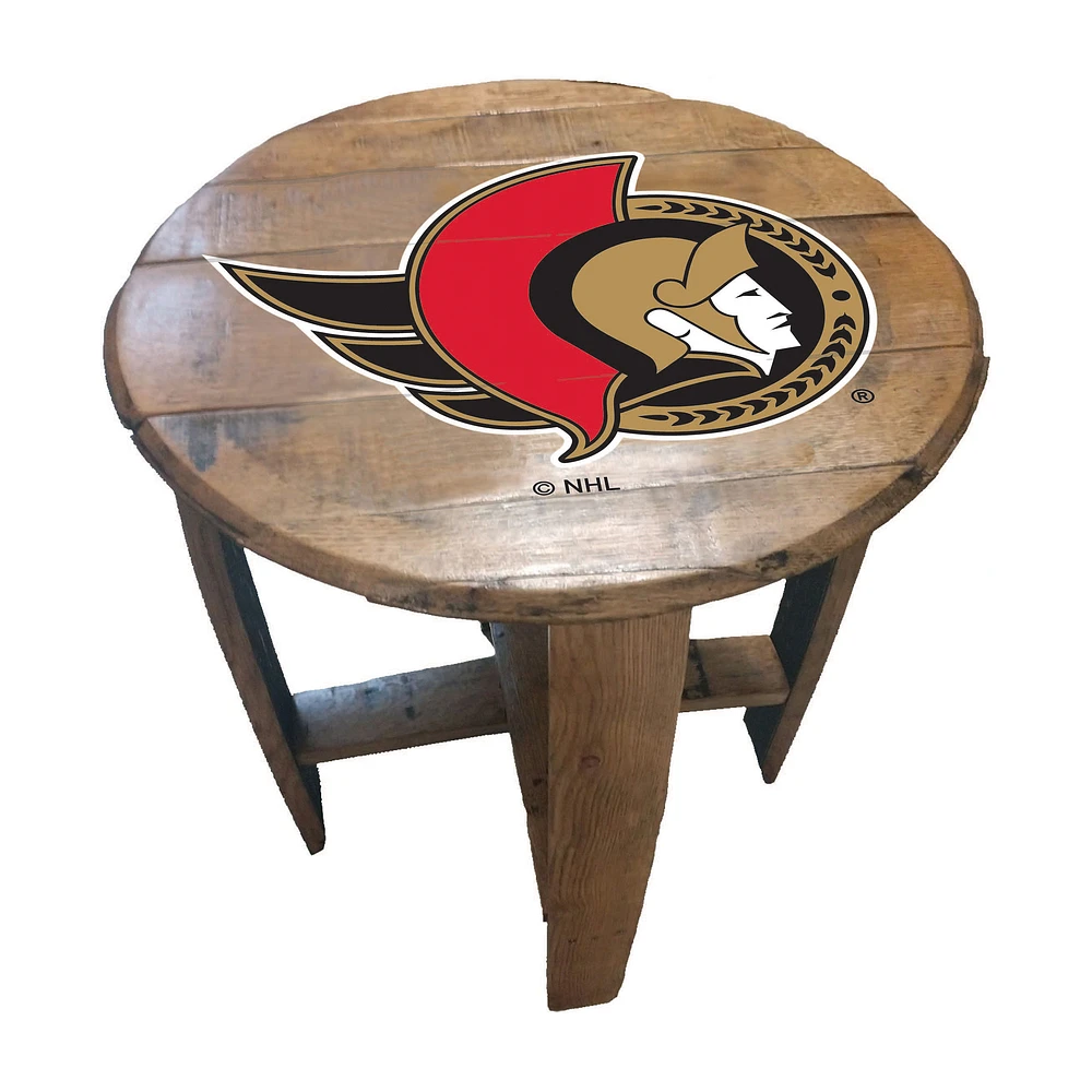 Imperial Ottawa Senators Oak Barrel Table