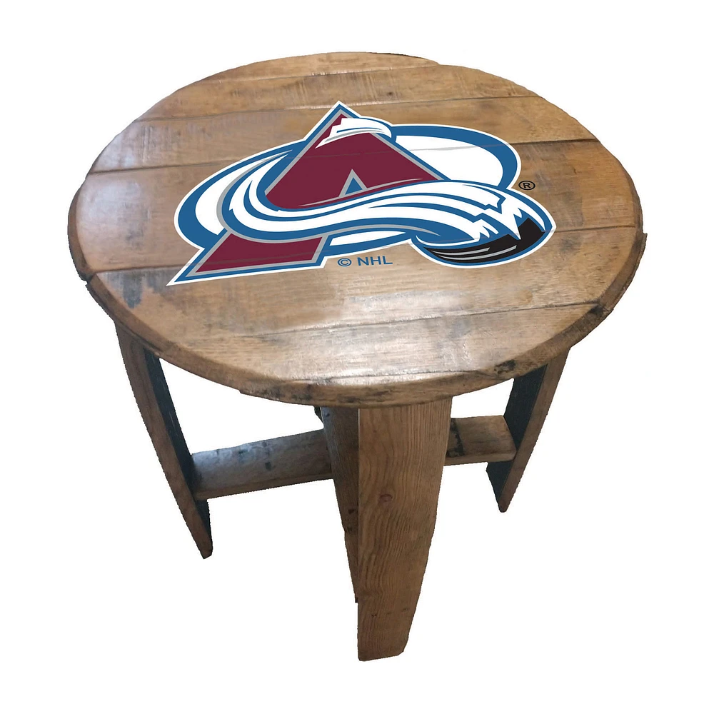 Imperial Colorado Avalanche Oak Barrel Table