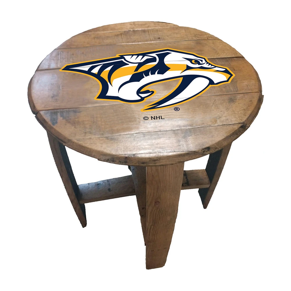 Imperial Nashville Predators Oak Barrel Table