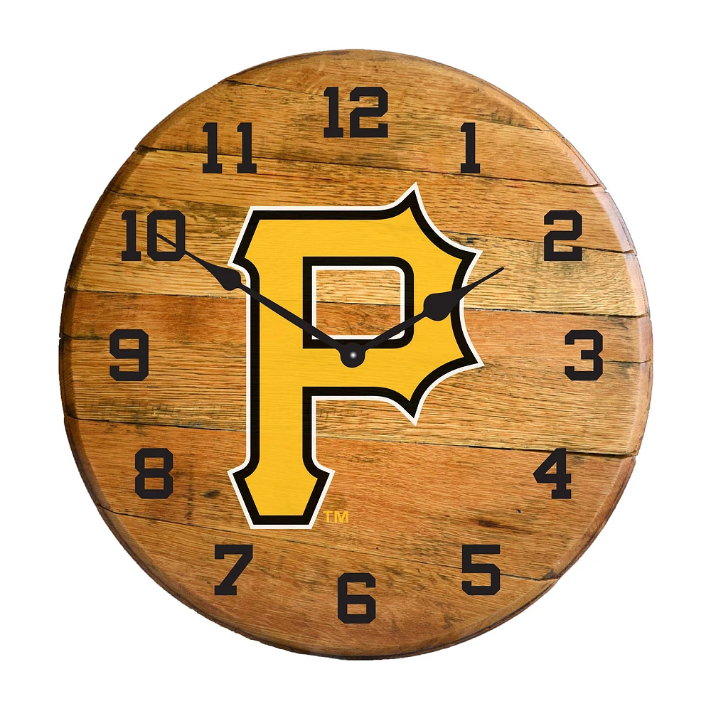 Imperial Pittsburgh Pirates Oak Barrel Clock