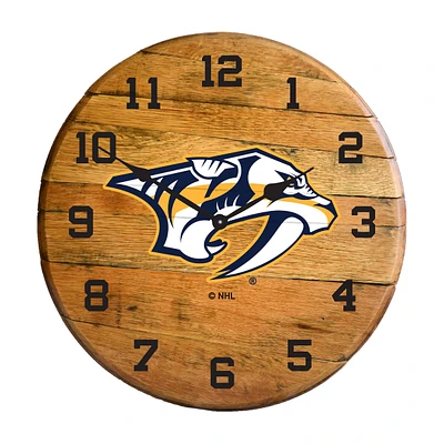 Imperial Nashville Predators Oak Barrel Clock