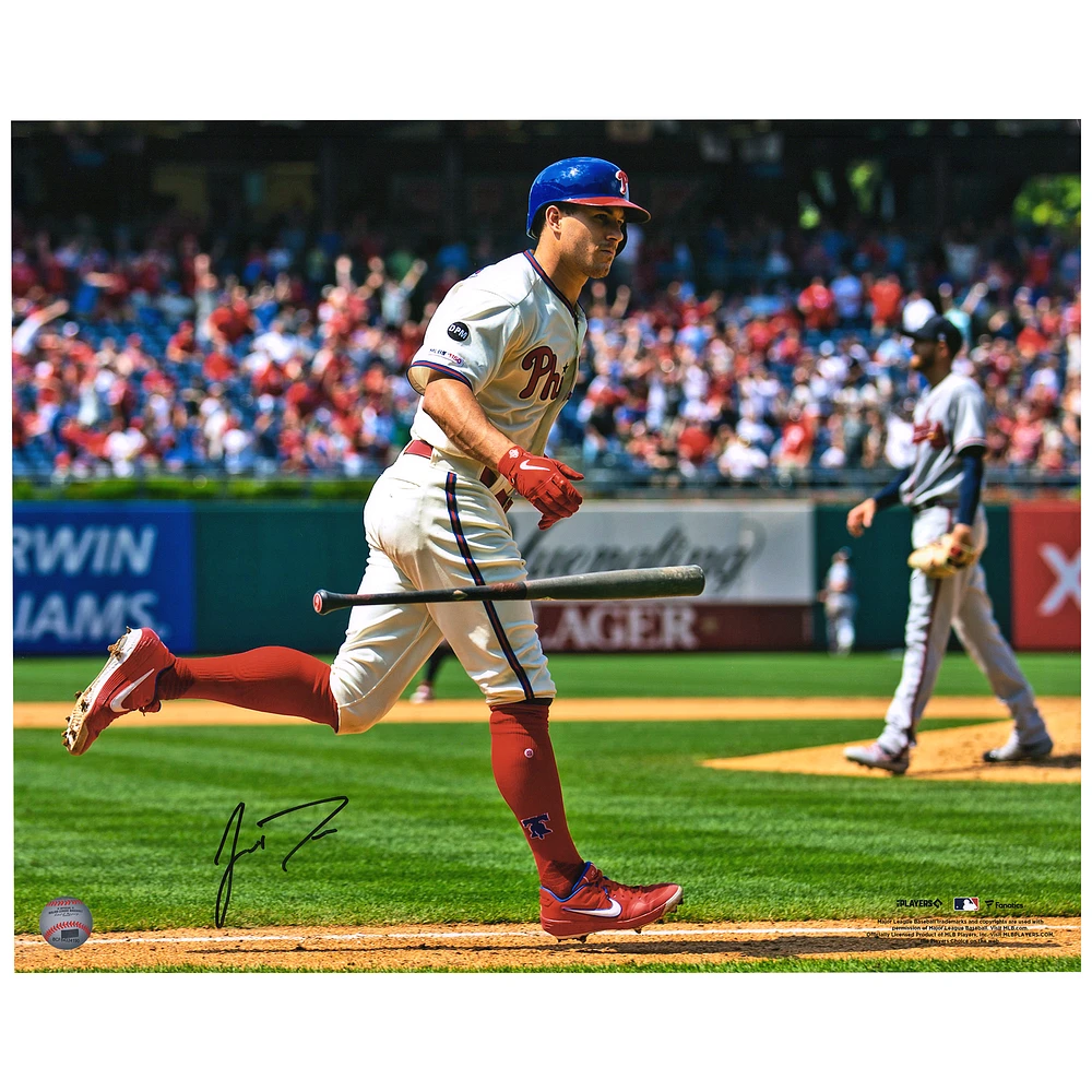 J.T. Realmuto Philadelphia Phillies Autographed 16" x 20" Bat Drop Photograph
