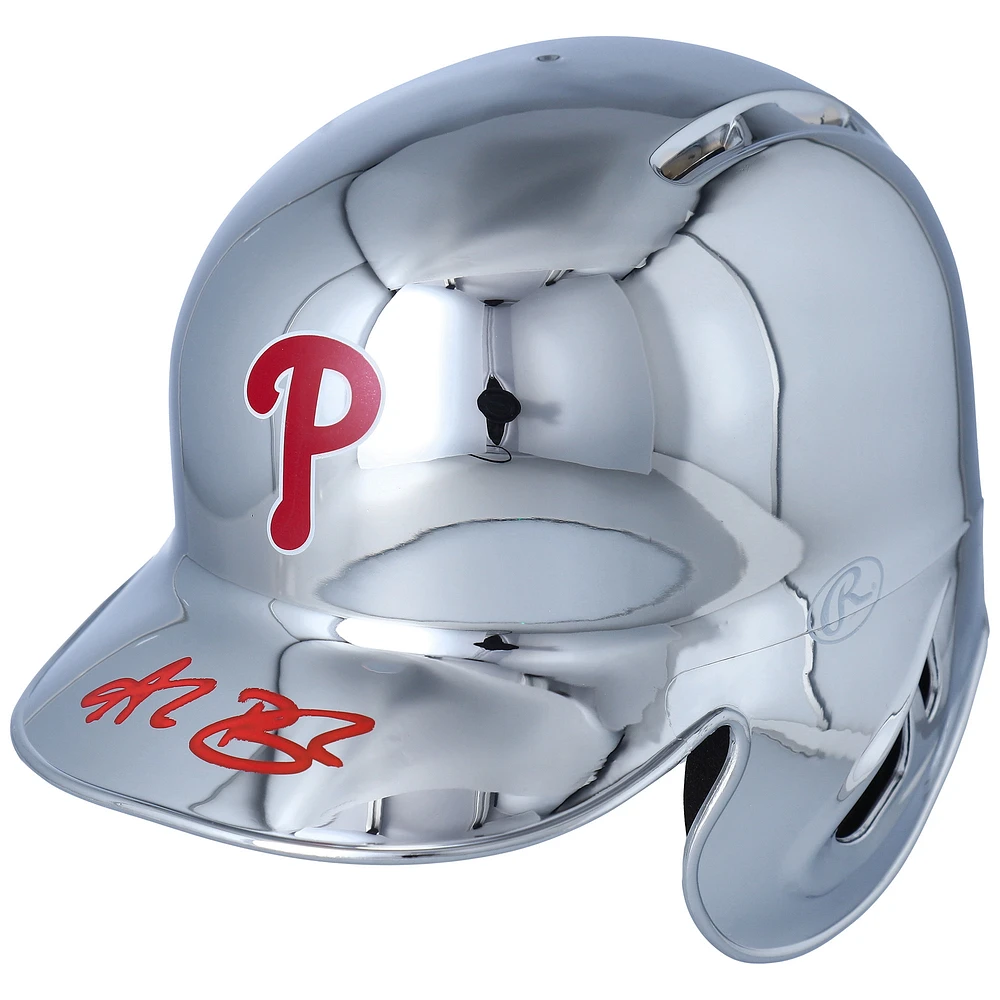 Alec Bohm Philadelphia Phillies Autographed Rawlings Chrome Mini Batting Helmet