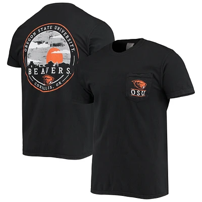 Men's Black Oregon State Beavers Circle Campus Scene T-Shirt