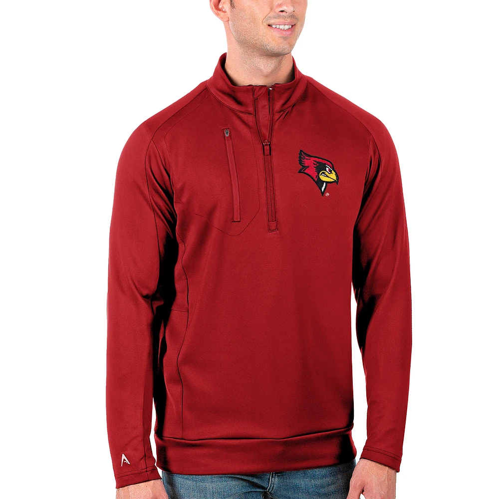 Men's Antigua Illinois State Redbirds Generation Half-Zip Pullover Jacket