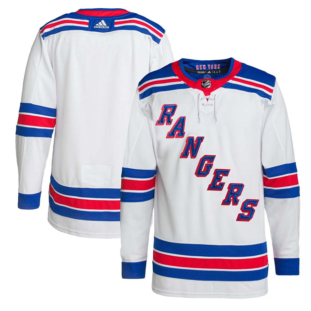 Men's adidas White New York Rangers Away Primegreen Authentic Jersey
