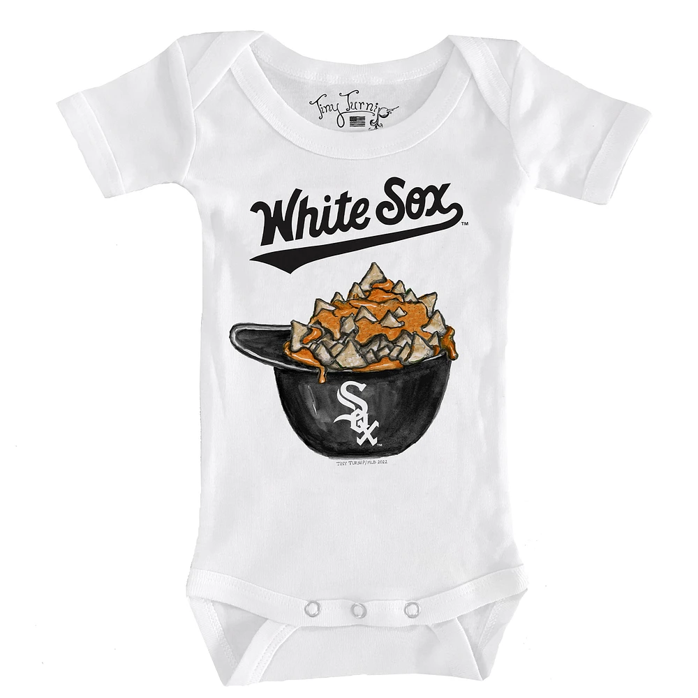 Infant Tiny Turnip White Chicago Sox Nacho Helmet T-Shirt