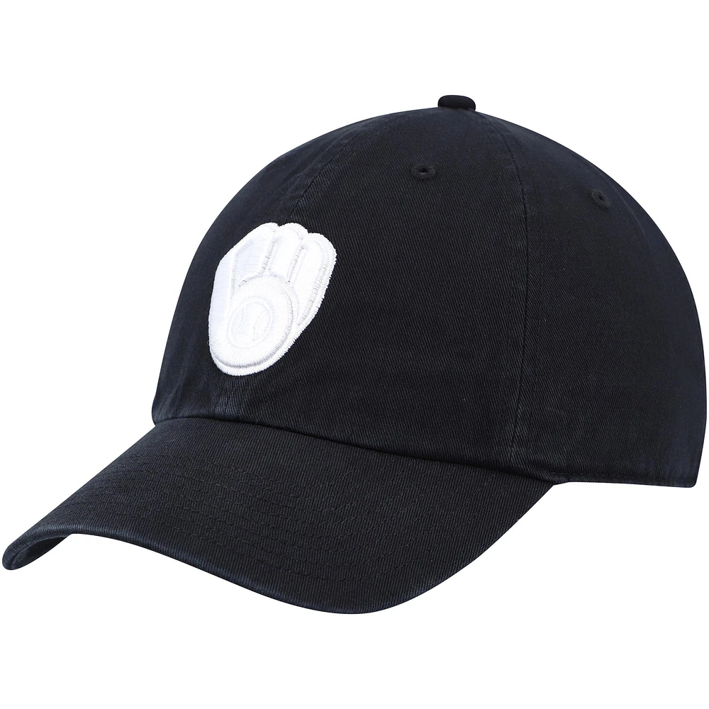Men's '47 Black Milwaukee Brewers Challenger Adjustable Hat