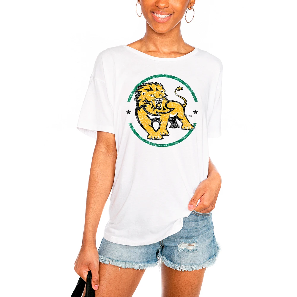 Women's White Southeastern Louisiana Lions End Zone Easy T-Shirt