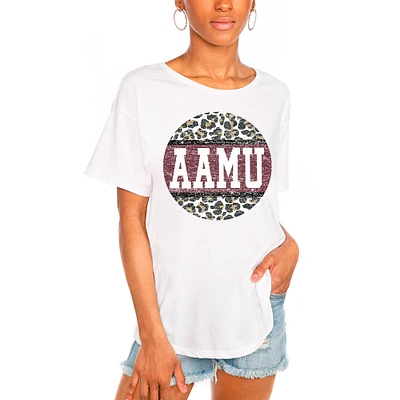 Women's White Alabama A&M Bulldogs Scoop & Score Easy T-Shirt