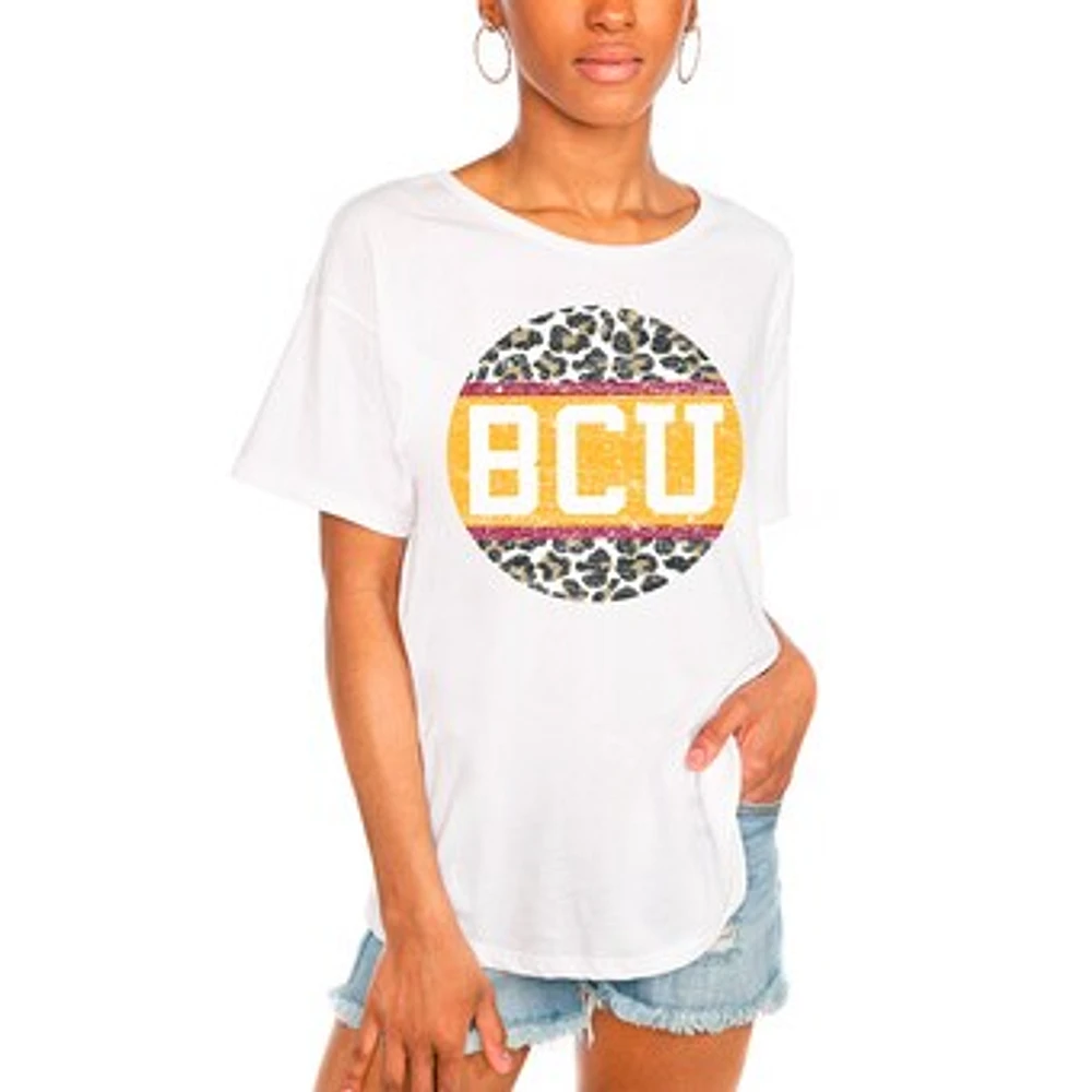 Women's White Bethune-Cookman Wildcats Scoop & Score Easy T-Shirt
