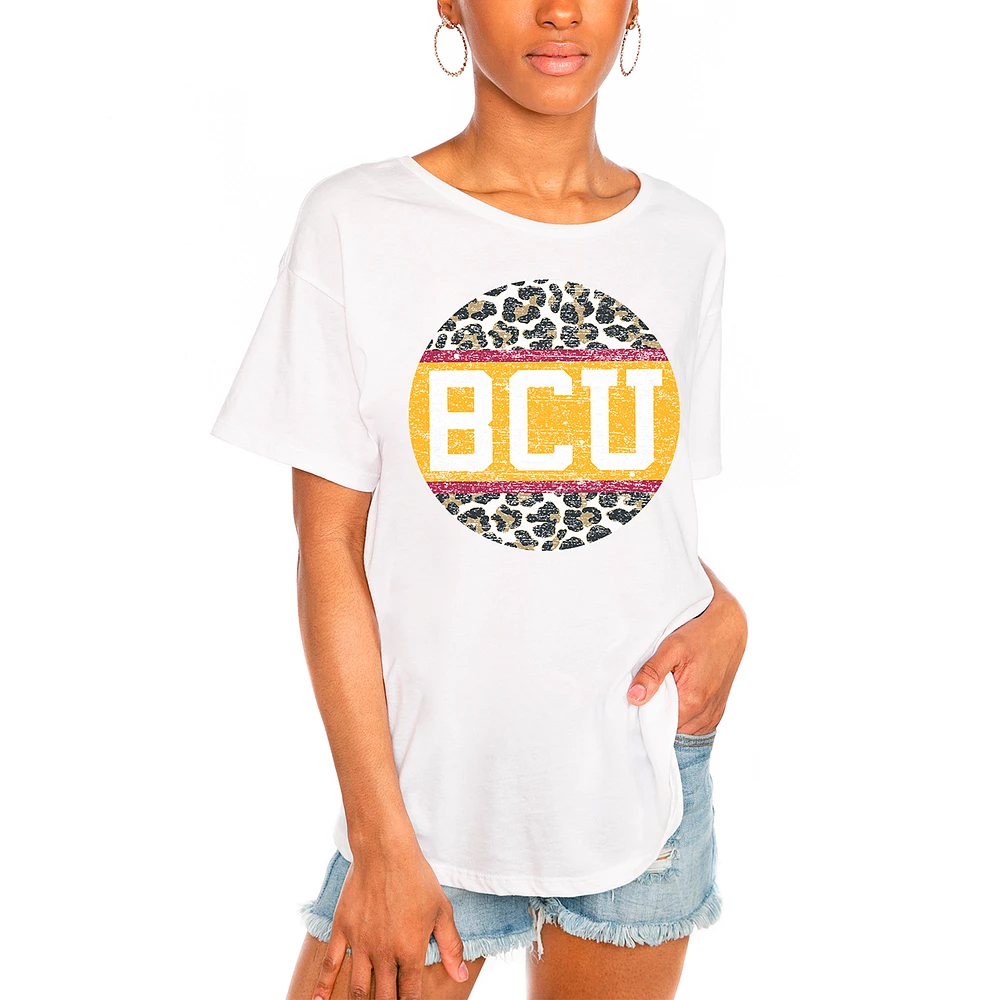 Women's White Bethune-Cookman Wildcats Scoop & Score Easy T-Shirt