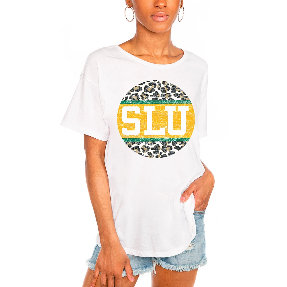 Women's White Southeastern Louisiana Lions Scoop & Score Easy T-Shirt