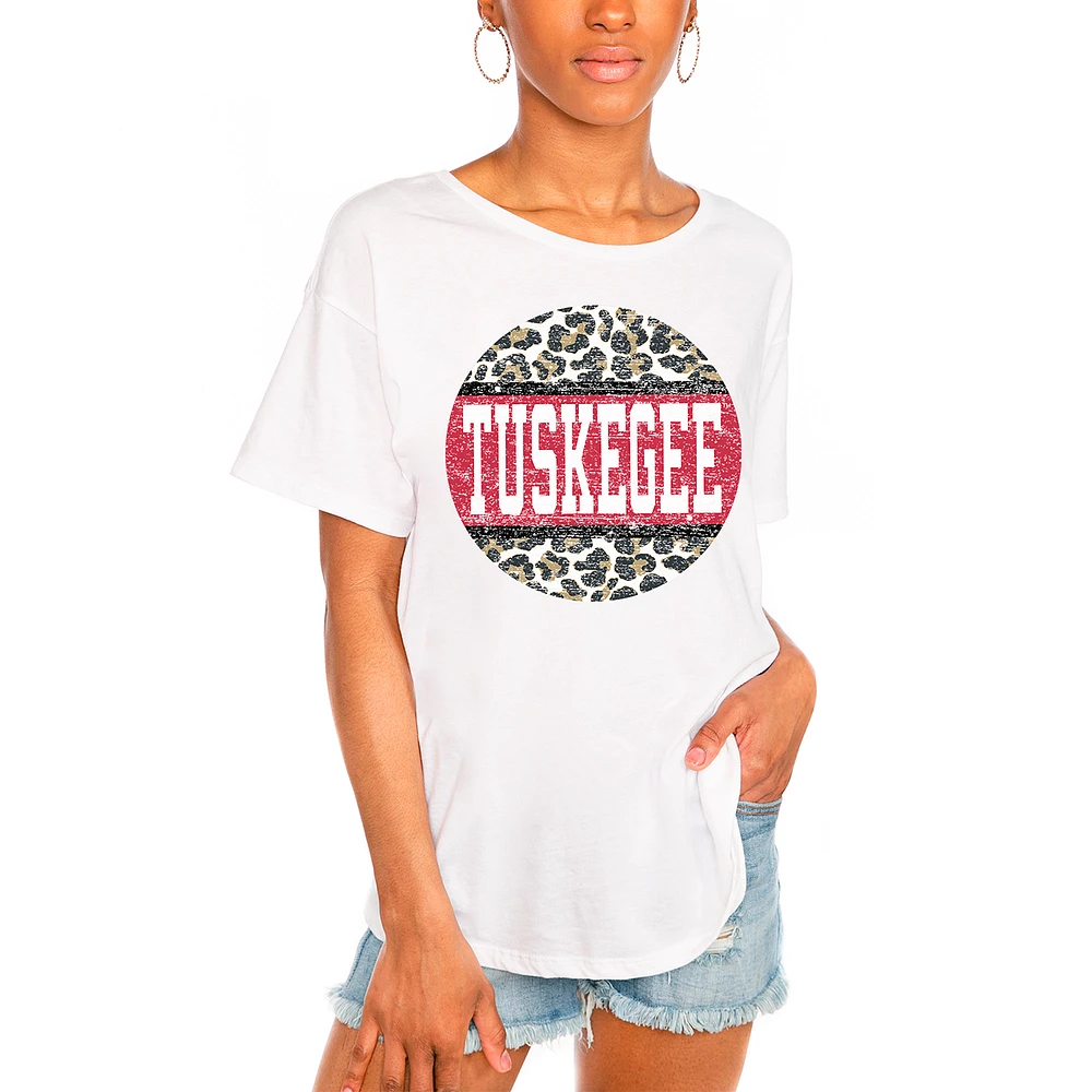 Women's White Tuskegee Golden Tigers Scoop & Score Easy T-Shirt