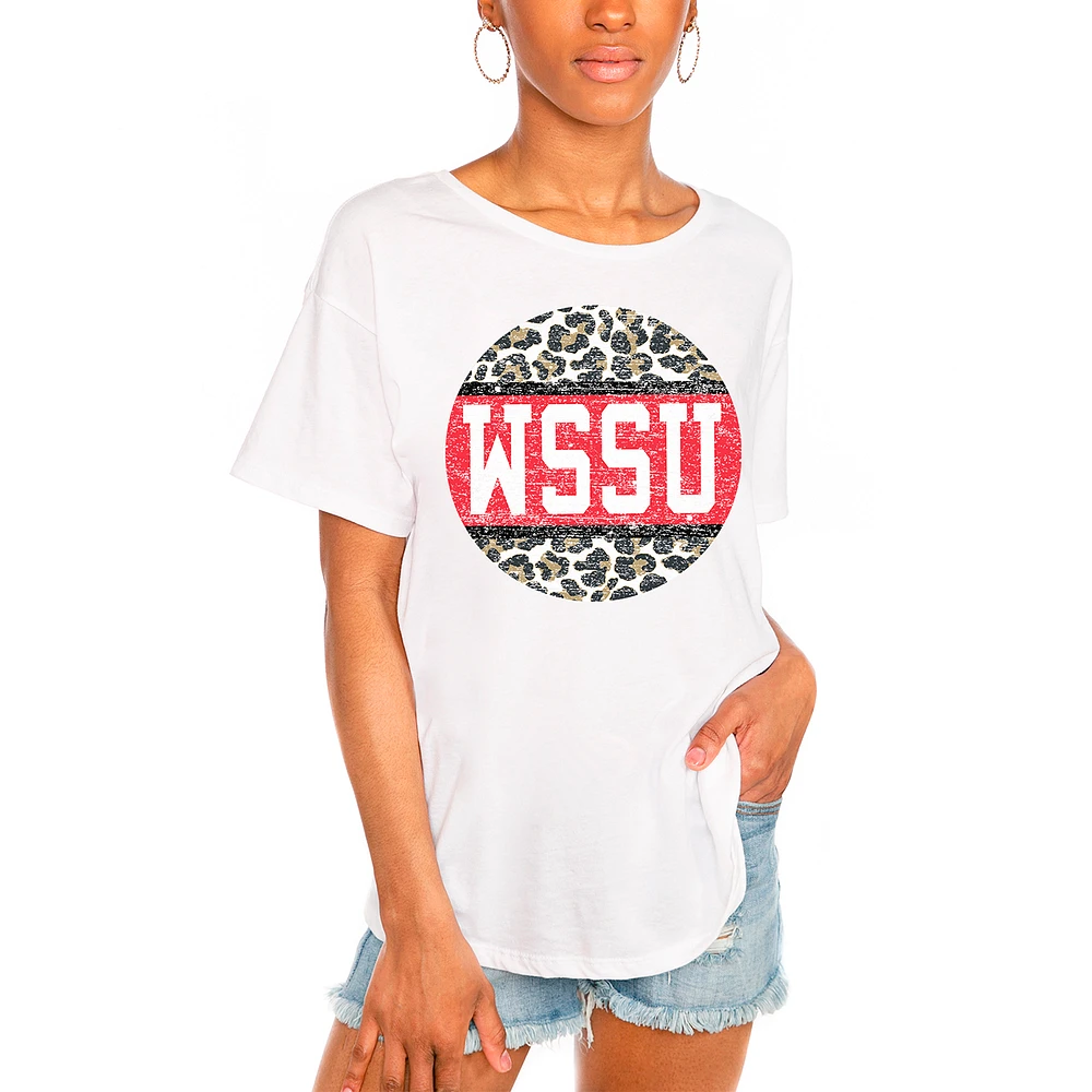 Women's White Winston-Salem State Rams Scoop & Score Easy T-Shirt