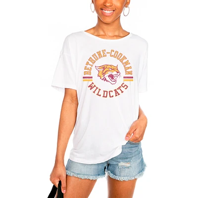 Women's White Bethune-Cookman Wildcats Vintage Days Easy Relaxed T-Shirt